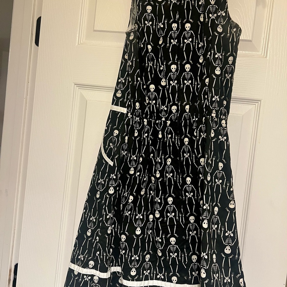 Skeleton Print Dress with White Collar - Picture 2 of 3
